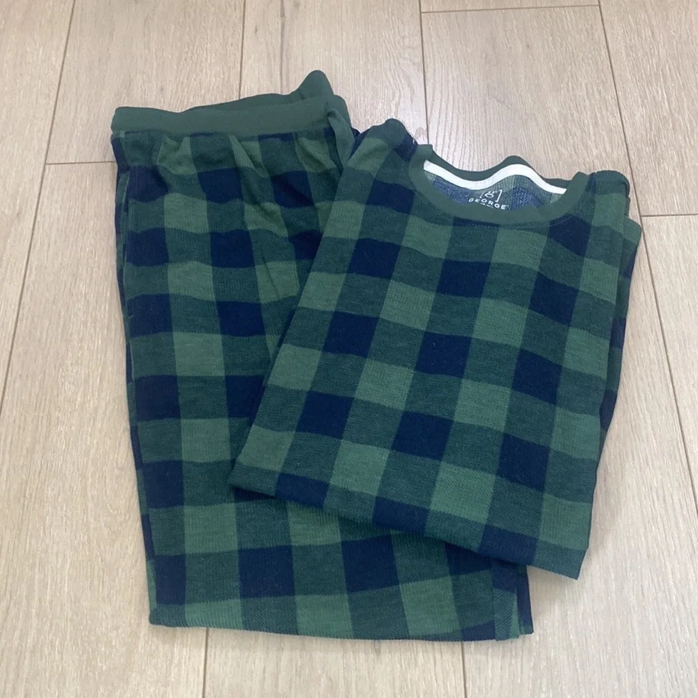 George Men's Holiday Thermal Pajama (M) - Picture 1 of 4